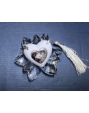 Bomboniera ninfea cristallo con cuore comunione